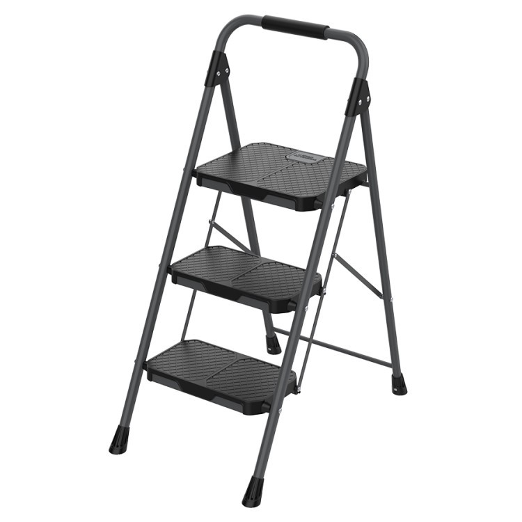 Стремянка stable, 3 ступени, 1 м, черная (79748)
