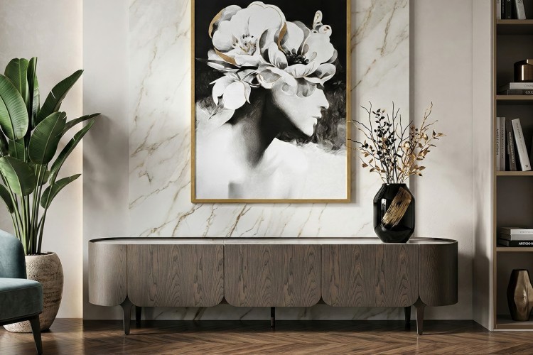 Тумба под телевизор Травертин (Travertine) 220*42*52,5см (TT-00016045)