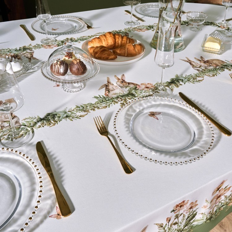 Скатерть  овальная  "sense" ,180х300см ,зеленый,100%хлопок ,твил Lefard (850-753-42)