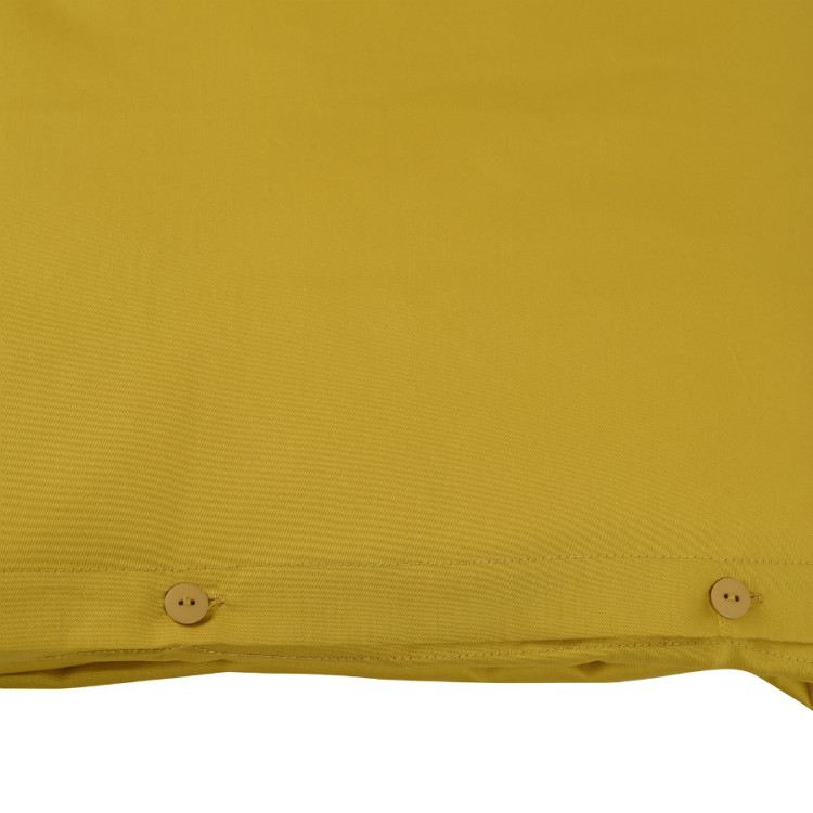 Комплект постельного белья полутораспальный из сатина горчичного цвета из коллекции essential (66401)