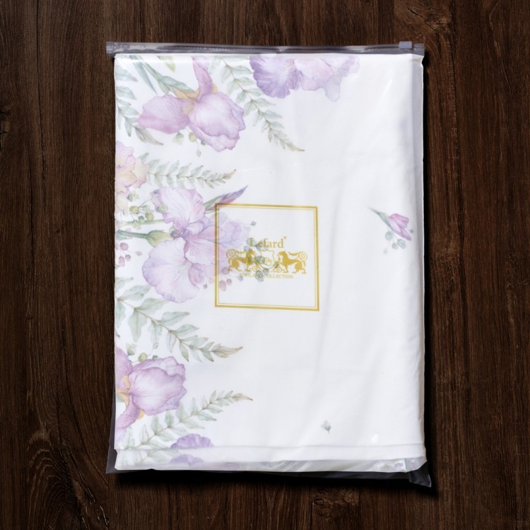 Дорожка "ирисы" 45х300см, 100% хлопок,твил c пропиткой белый Lefard (850-743-32)