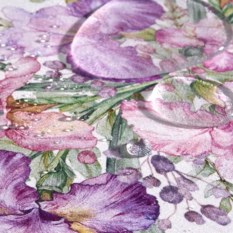 Дорожка "ирисы" 45х300см, 100% хлопок,твил c пропиткой белый Lefard (850-743-32)