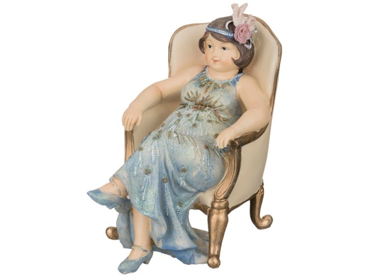Фигурка "дама в кресле" 17*10*16 см. (кор=12шт.) Lefard (162-276)