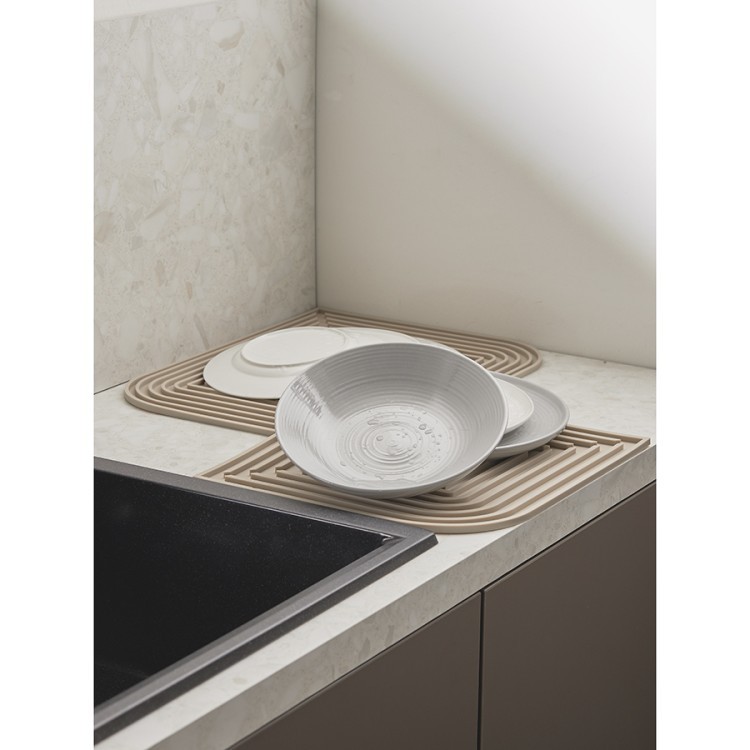 Коврик для сушки посуды dry flex, 34,5х31,5 см, бежевый (77268)