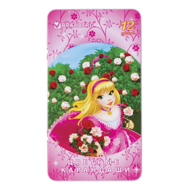 Карандаши цветные Brauberg Rose Angel 12 цветов в коробке 180544 (65716) Карандаши цветные Brauberg Rose Angel 12 цветов в коробке 180544 (65716)