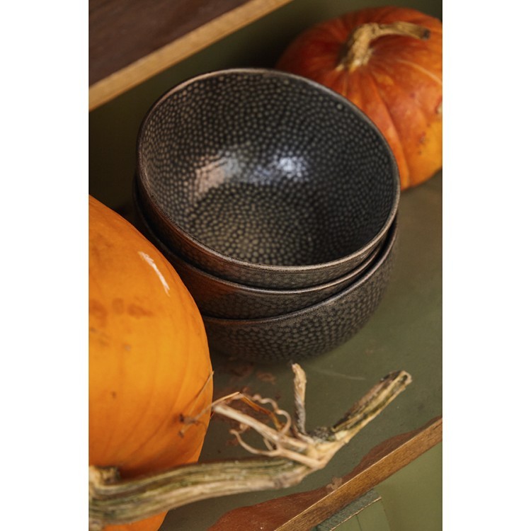 Набор чаш dots, 800 мл, черные, 2 шт. (74087)