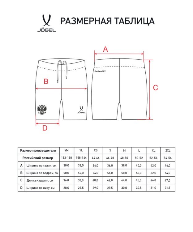 Шорты игровые JÖGEL NATIONAL PerFormDRY Away Shorts, темно-синий (2110114)