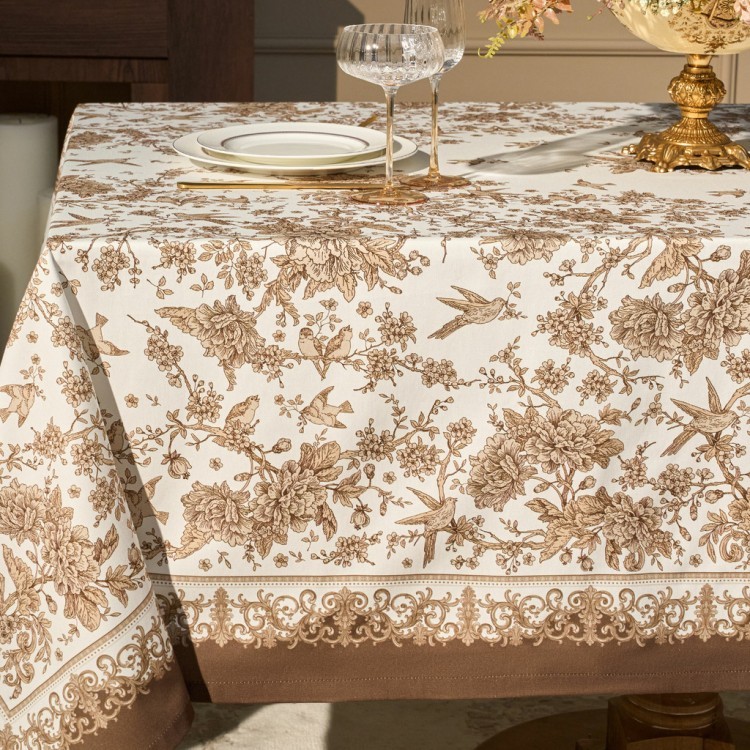 Скатерть "royal garden" 160х220см ,белый, 100% хлопок,твил пропитка (850-754-21) Скатерть "royal garden" 160х220см ,белый, 100% хлопок,твил пропитка (850-754-21)