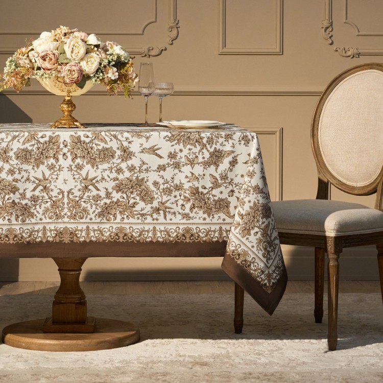 Скатерть "rich garden" 160х220см ,белый, 100% хлопок,твил пропитка Lefard (850-754-21)