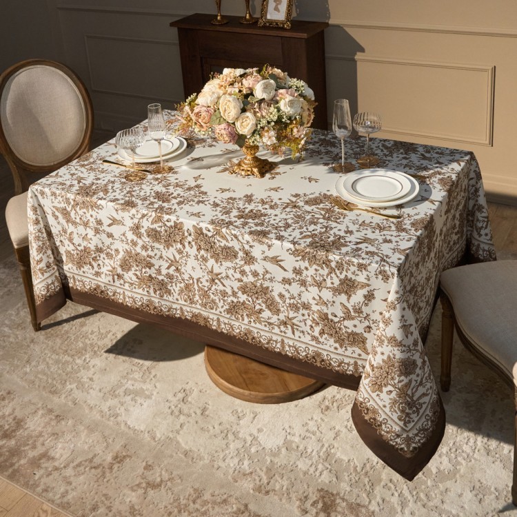 Скатерть "rich garden" 160х220см ,белый, 100% хлопок,твил пропитка Lefard (850-754-21)