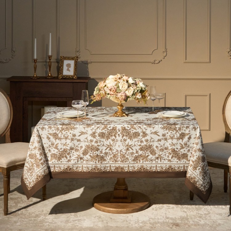 Скатерть "rich garden" 160х220см ,белый, 100% хлопок,твил пропитка Lefard (850-754-21)