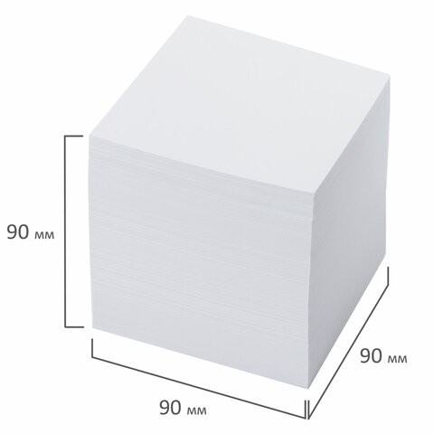 Блок для записей с клеевым краем Brauberg куб 9х9х9 см белый 129203 (4) (85467)