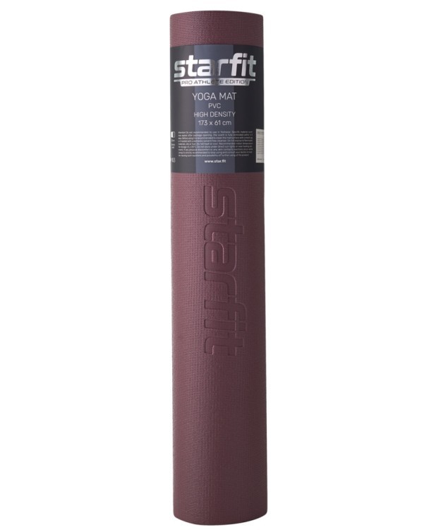 Коврик для йоги и фитнеса высокой плотности FM-103 PVC HD, 173x61x0,6 см, горячий шоколад (1121639) Коврик для йоги и фитнеса высокой плотности FM-103 PVC HD, 173x61x0,6 см, горячий шоколад (1121639)