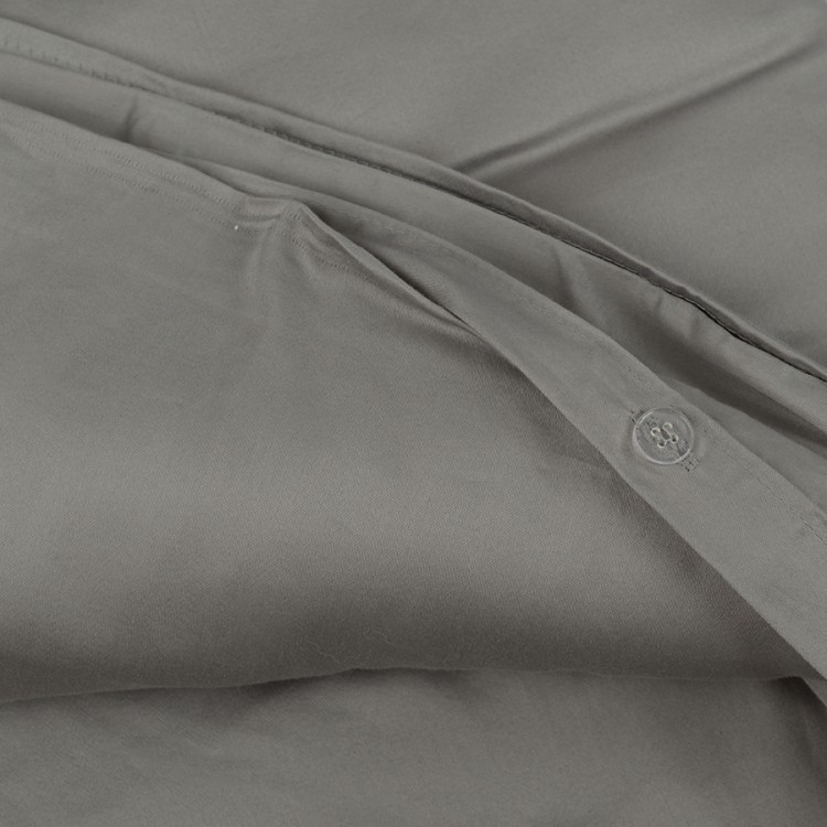 Комплект постельного белья без простыни из египетского хлопка essential, серый, полутороспальный (67326)