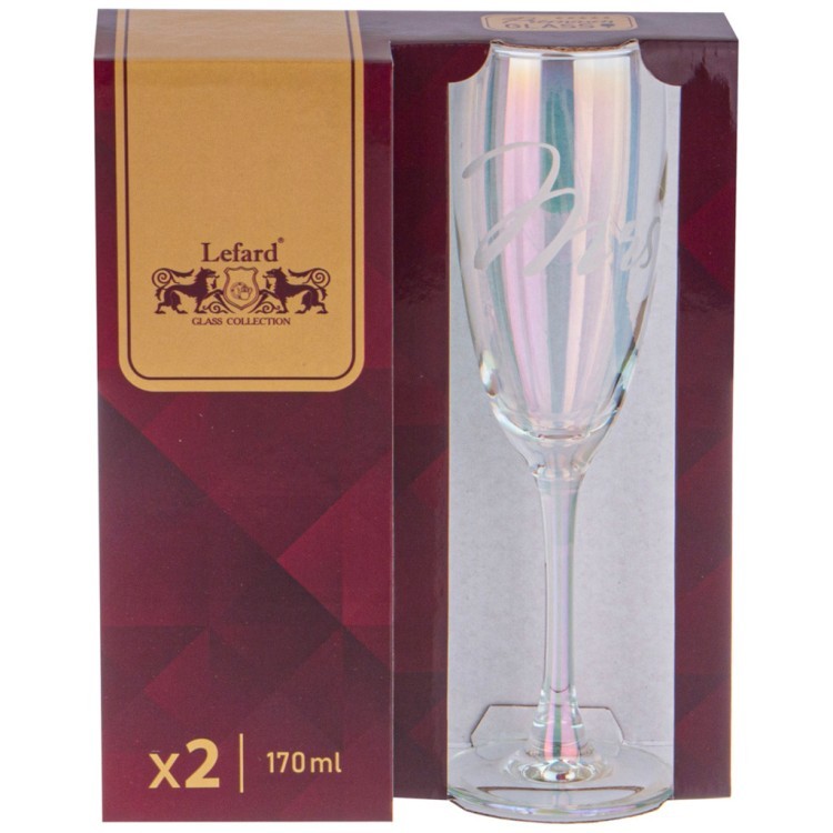 Набор бокалов из 2-х шт.  "мистер и миссис" 170 мл 6,3*6,3*20,5см Lefard (194-894)
