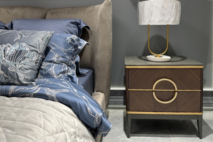 Тумба прикроватная шпон 2 ящика 60*60*40см (TT-00016516)