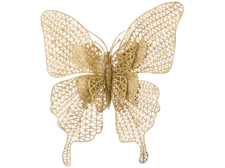 Декоративное изделие:бабочка высота=20 см цвет: золото Polite Crafts&gifts (858-093) 