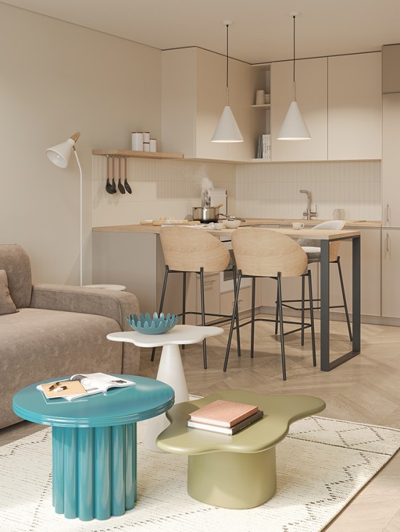 Столик кофейный fluid, 86х56х30 см, морские водоросли (78637)