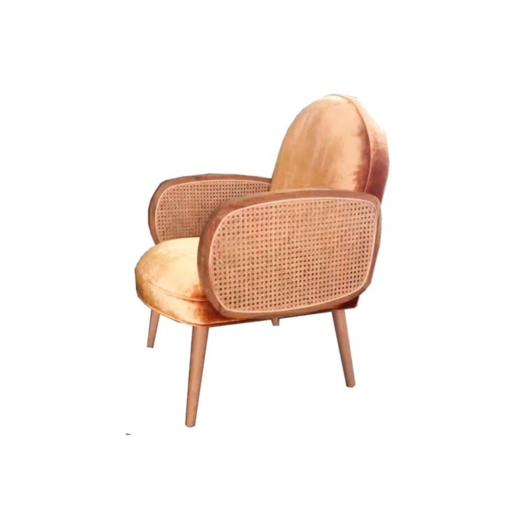 Кресло HAC6210/HT1061-13, Массив дерева, текстиль, orange, ROOMERS FURNITURE