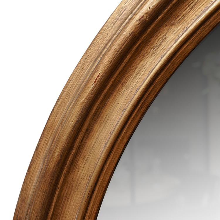 Зеркало MirrorMR23, Массив дерева, brass/brown, ROOMERS FURNITURE