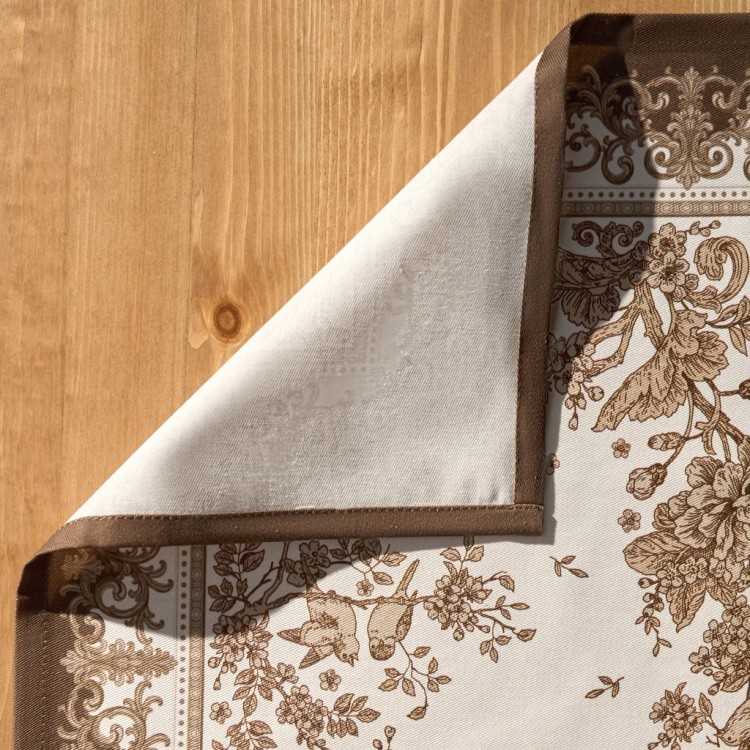 Дорожка "rich garden" 40х146см ,белый ,100% хлопок ,твил с пропиткой Lefard (850-754-3)