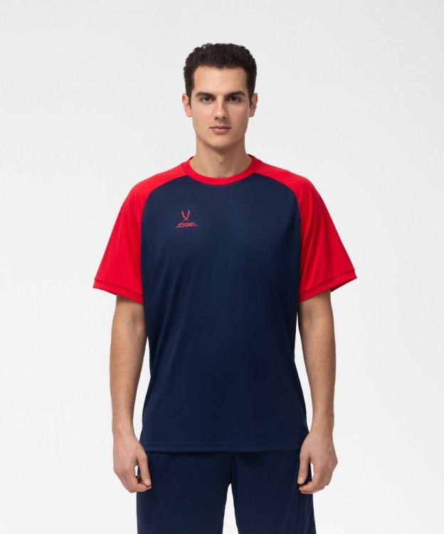 Футболка игровая JÖGEL CAMP Reglan Jersey, темно-синий/красный (701747)
