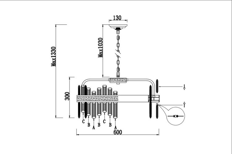 Люстра Glacier d60 h25 см (TT-00009357)