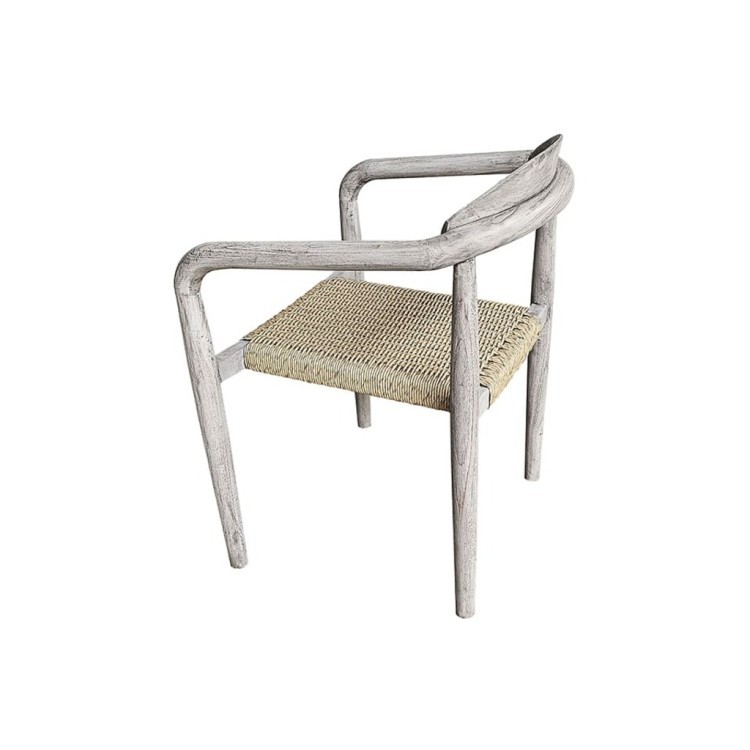 Полукресло CAPRI ARM CHAIR GREY, Тиковое дерево, GREY RUBIO, ROOMERS FURNITURE