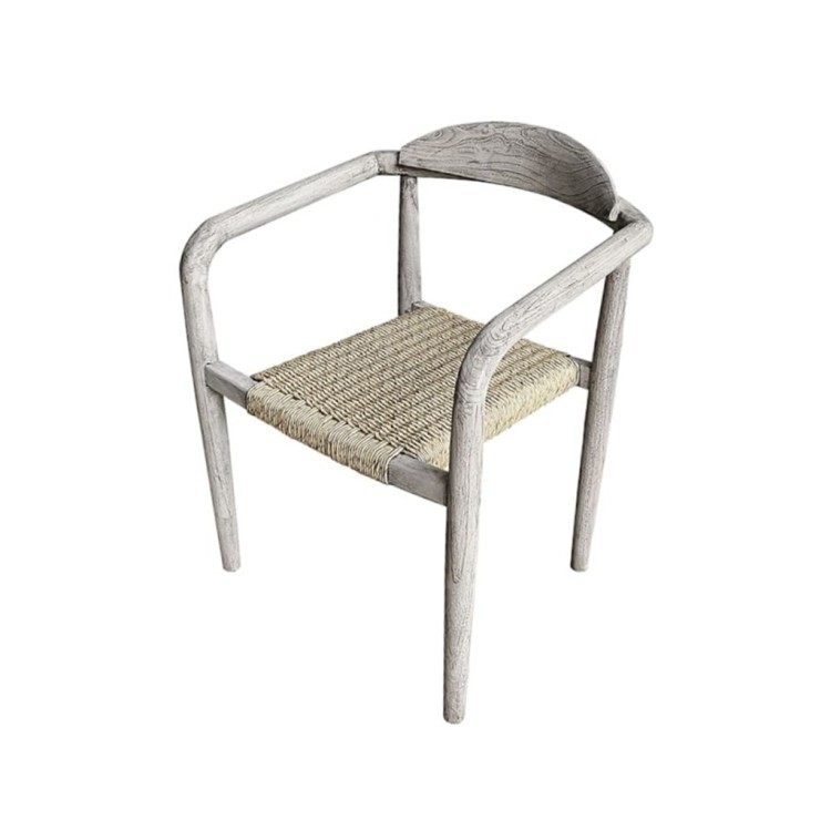 Полукресло CAPRI ARM CHAIR GREY, Тиковое дерево, GREY RUBIO, ROOMERS FURNITURE