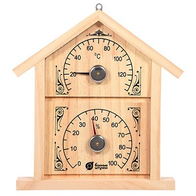 Термометр с гигрометром для бани и сауны Банная станция Домик 18023 (63773)