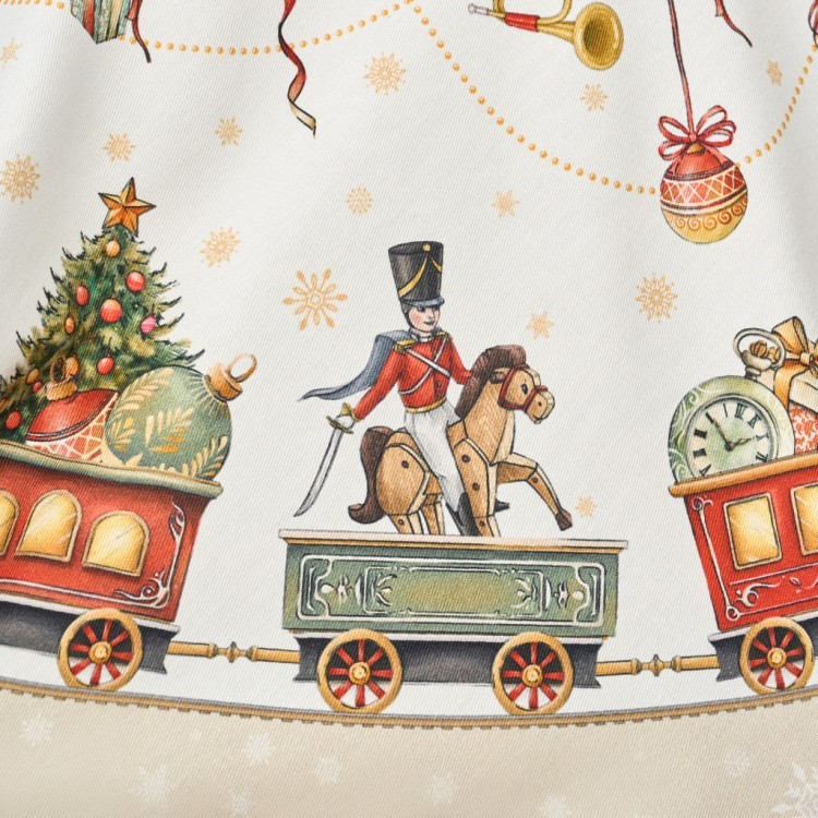 Скатерть  овальная  "щелкунчик" ,140х180см ,бежевый, 100% хлопок ,твил Lefard (850-757-4)