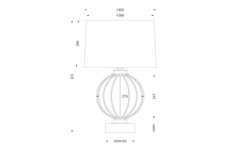 Лампа настольная плафон золотистый d40*70см (TT-00000532)