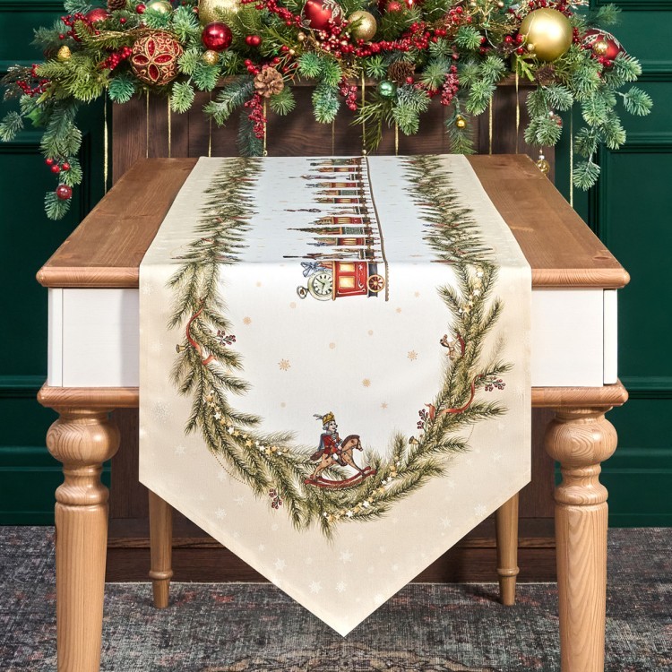 Дорожка на стол "щелкунчик", 45х400см, бежевый, 100% хлопок,твил Lefard (850-757-33)