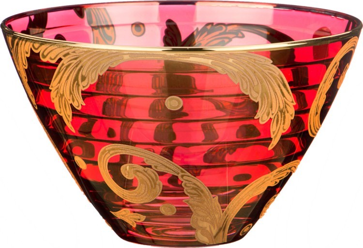 Декоративная чаша "алессандра" диаметр=25 см. высота=15 см.красная Decotech (291-048)