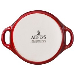Горшочек для запекания reactive red 18,5*14,5*6,5/10см 600 мл Agness (780-138)