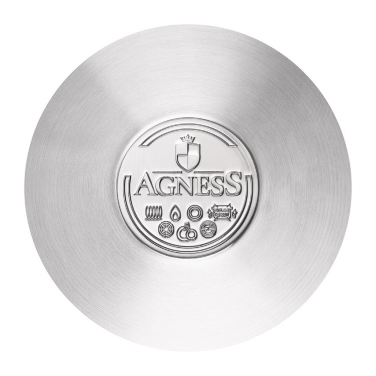 Сковорода agness professional 16х5 см, 0,9 л высококачественная нерж сталь 18/10 индукционное дно Agness (914-315)
