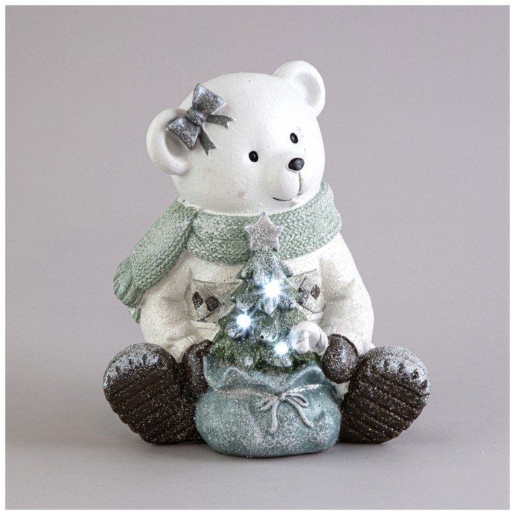 Статуэтка "мишка" с led-подсветкой 17х14,5х19 см Lefard (121-147)