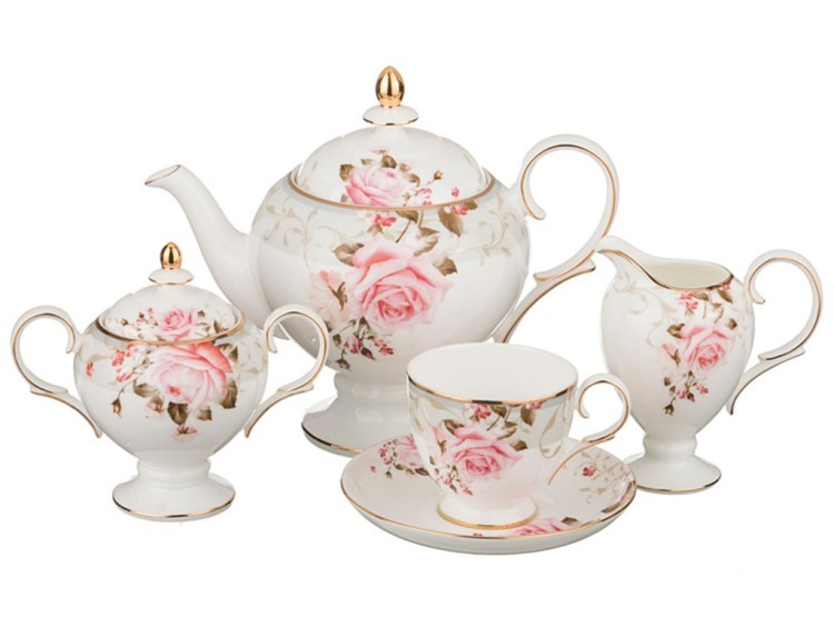 Чайный сервиз "амелия" на 6 персон 15 пр. 1300/250 мл. Porcelain Manufacturing (22-1073) 