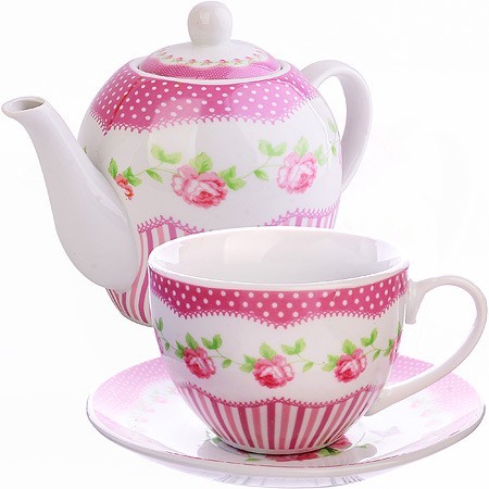 Чайный сервиз 13пр с чайником 1л LR (30876) Чайный сервиз 13пр с чайником 1л LR (30876)