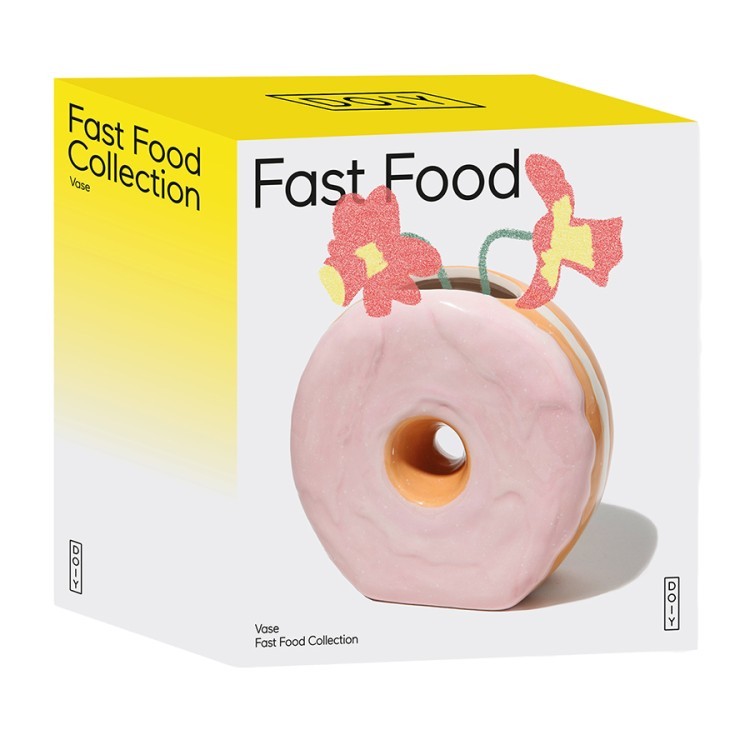 Ваза для цветов fast food, donut, 16 см (78570)
