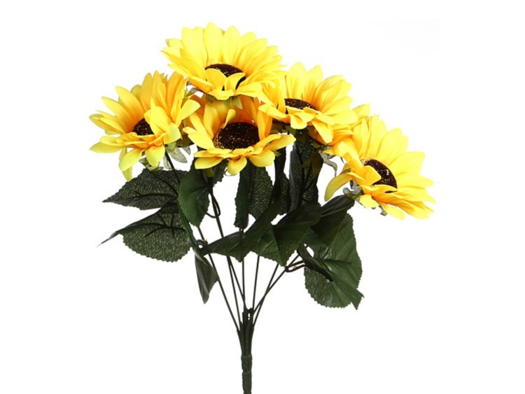 Цветок искусственный "подсолнух" высота=42 см. (мал=150шт./кор=600шт.) Huajing Plastic (23-313)