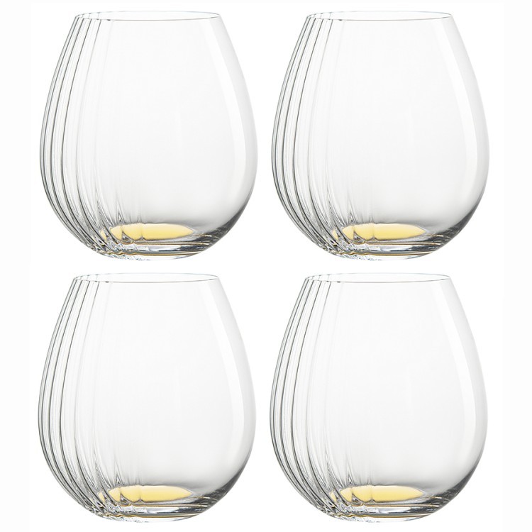Набор бокалов для вина alice, 610 мл, золотистые, 4 шт. (76606)