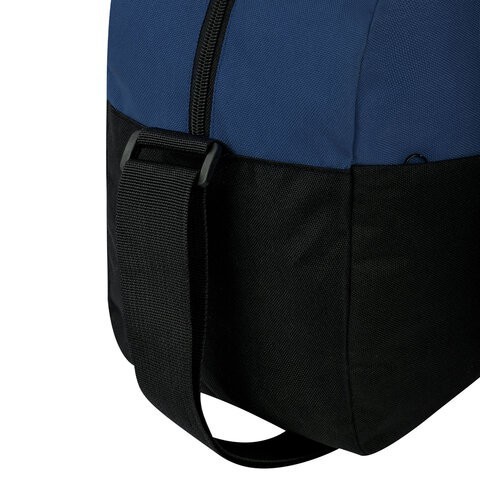 Сумка спортивная HEIKKI BASE (ХЕЙКИ) карман на молнии черная/темно-синяя 30x44x17 см 272622 (1) (96923)