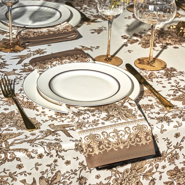 Набор салфеток из 2-х шт "royal garden",40х40см, 100% хлопок ,бежевый ,твил, (850-754-8)  Набор салфеток из 2-х шт "royal garden",40х40см, 100% хлопок ,бежевый ,твил, (850-754-8)