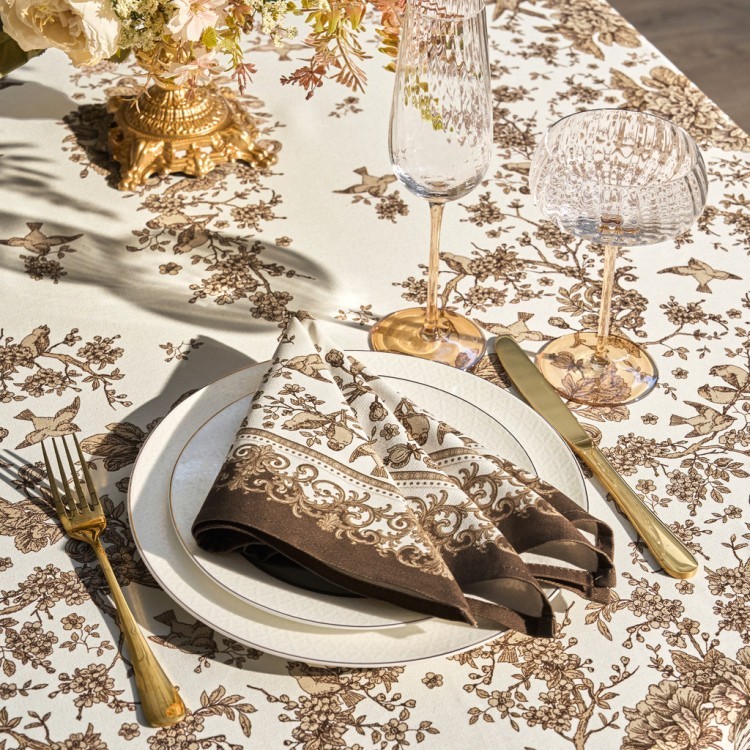 Набор салфеток из 2-х шт "royal garden",40х40см, 100% хлопок ,бежевый ,твил, (850-754-8)  Набор салфеток из 2-х шт "royal garden",40х40см, 100% хлопок ,бежевый ,твил, (850-754-8)