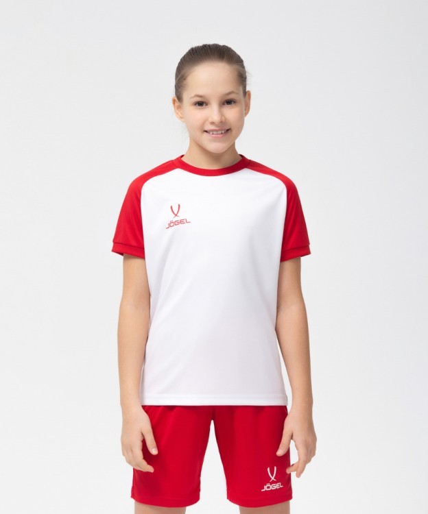 Футболка игровая CAMP Reglan Jersey, белый/красный, детский (702194) Футболка игровая CAMP Reglan Jersey, белый/красный, детский (702194)