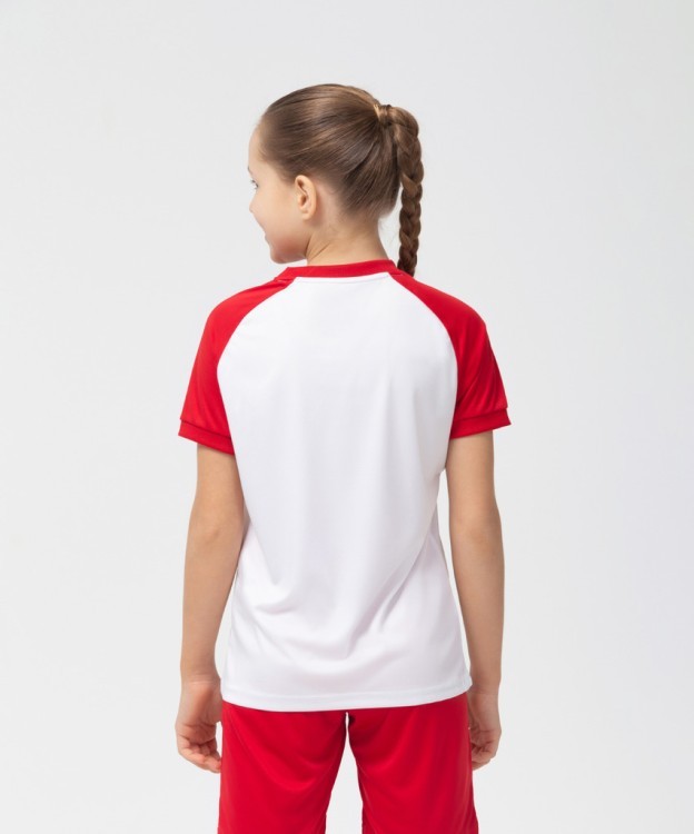 Футболка игровая JÖGEL CAMP Reglan Jersey, белый/красный, детский (702193)