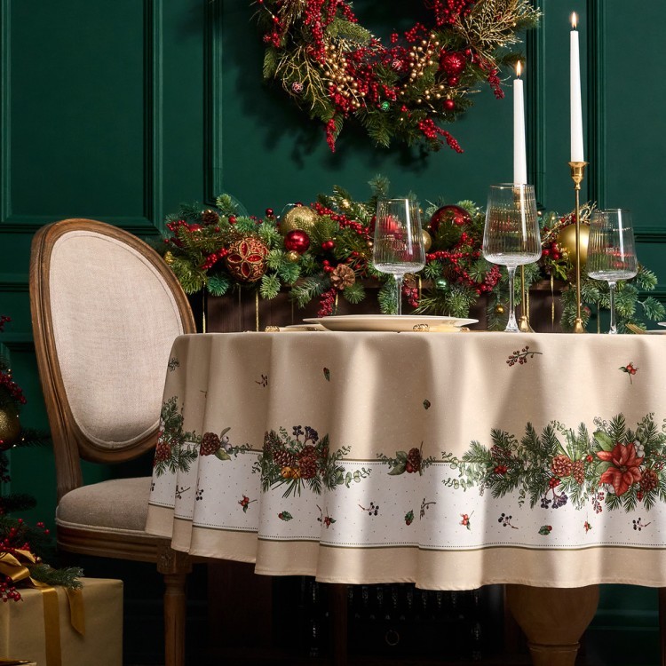 Скатерть круглая "celebration" 190см ,бежевый, 100% хлопок,твил,горох пропитка Lefard (850-734-22) Скатерть круглая "celebration" 190см ,бежевый, 100% хлопок,твил,горох пропитка Lefard (850-734-22)