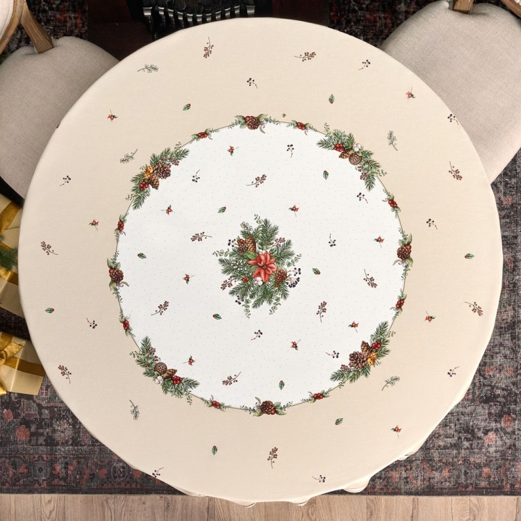 Скатерть круглая "celebration" 190см ,бежевый, 100% хлопок,твил,горох пропитка Lefard (850-734-22) Скатерть круглая "celebration" 190см ,бежевый, 100% хлопок,твил,горох пропитка Lefard (850-734-22)