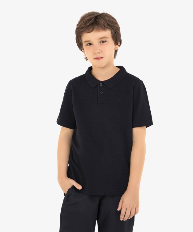 Поло ESSENTIAL Pique Polo, черный, детский (1536014) Поло ESSENTIAL Pique Polo, черный, детский (1536014)